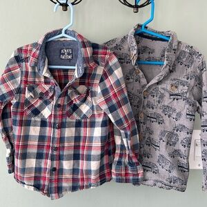 Bundle of two cotton shirts excellent condition, age 3-4 years